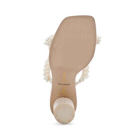 NEW DOLCE VITA noel heels in vanilla pearls - Picture 8 of 8